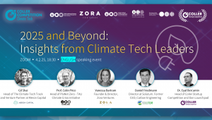 2025and Beyond: Insights from Climate Tech Leaders, An inspiring event in collaboration with The TAU Career Center & The Coller Startup Competition Event in English