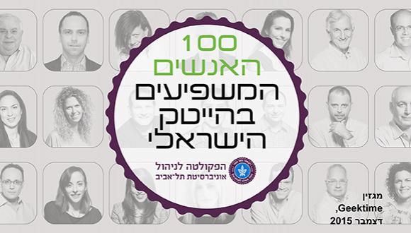 בוגרי הפקולטה לניהול ברשימת 100 המשפיעים בהיי-טק הישראלי