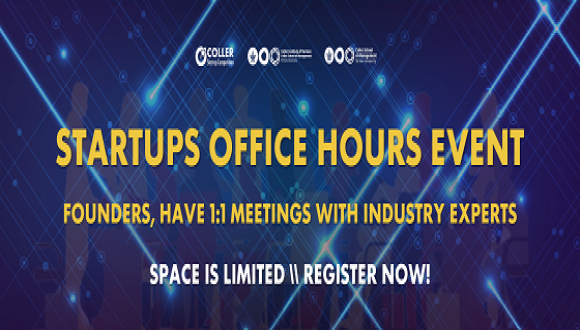 Startups Office Hours Event This is an amazing opportunity   to receive feedback on your venture from industry experts in a 1:1 session. Each session = ~30 minutes.